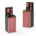 Modern Standing Water Dispensers With Pink Black Finish And Gold Accents