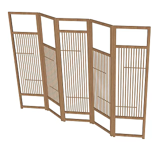 New Chinese Style Screen Partition 3d model