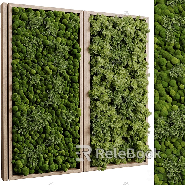 Moss fern wall model