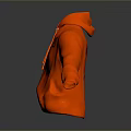 Vibrant Orange Hoodie With D Logo Stylish Design Soft Fabric For Casual Wear