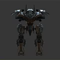 Detailed Mechanical Creature With Spiked Armor And Metallic Exoskeleton Design 3d model