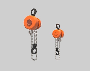 Modern manual hoist 3d model