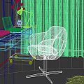 Modern Study Room With Wooden Desk Laptop Table Lamp And Comfortable Chair