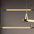 Modern Minimalist Brass Pendant Light With Sleek Suspended Design And Warm Yellow Glow