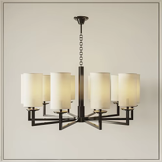 New Chinese Chandelier 3d model