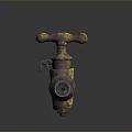 Vintage Brass Faucet With Rustic Texture And Classic Design For Home Use