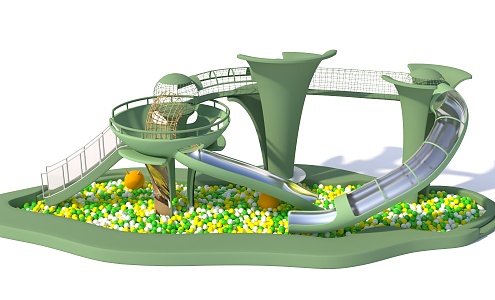 Children's recreational facilities 3d model