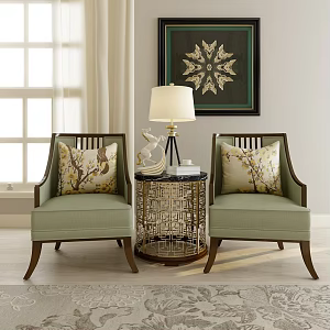 American leisure sofa combination chair 3d model