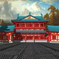 Ancient Building Courtyard Loft 3d model