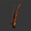Classical Wooden Violin With Bow And Glossy Red Finish Musical Instrument