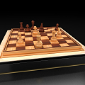 Modern chess project sand table 3d model