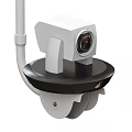 White Projection Monitoring Camera With HD Surveillance Rotatable Lens And Stable Mounting Bracket