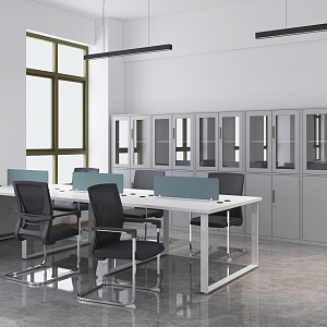 Office furniture combination 3d model