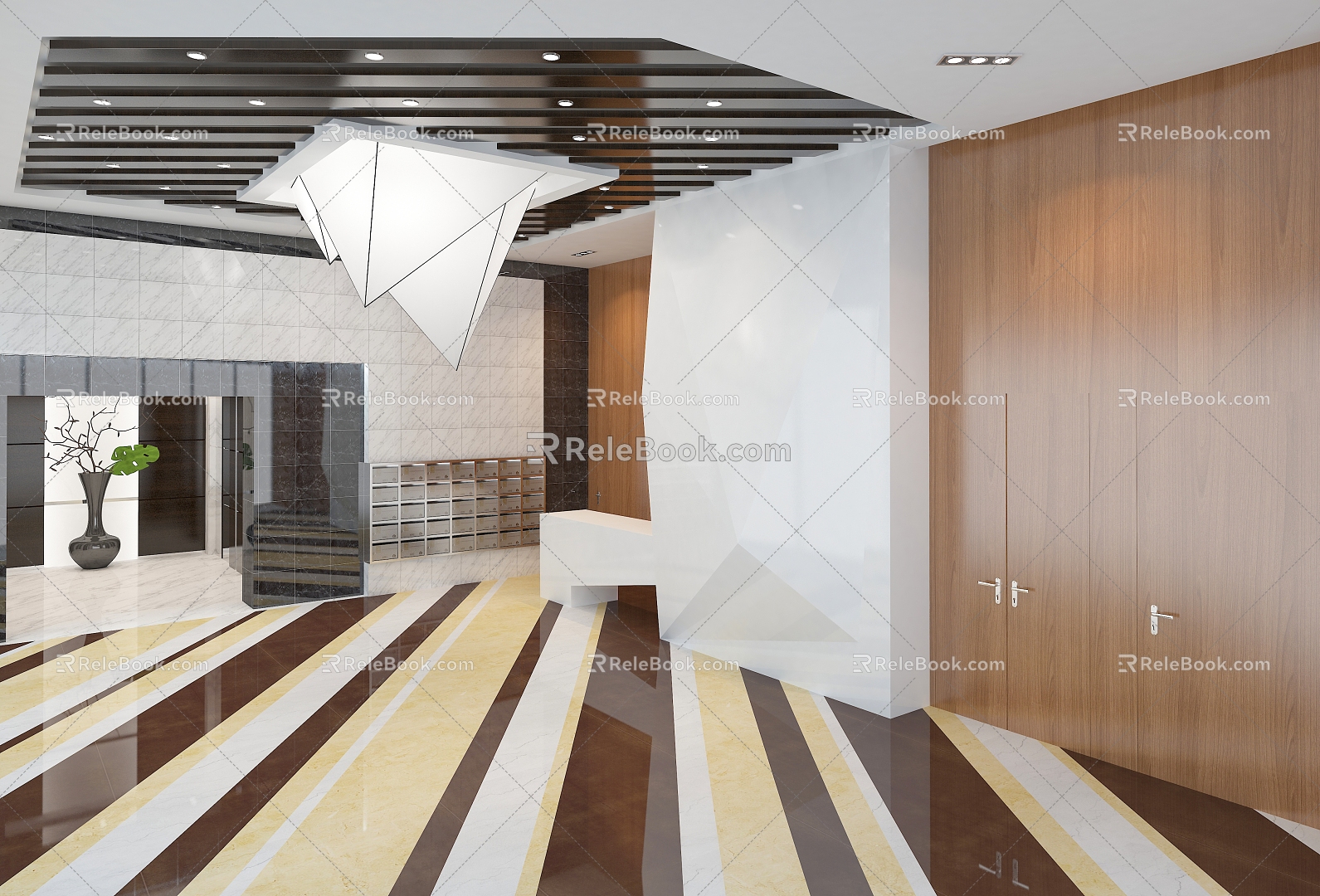 Modern Hotel Hall Simple European Front Desk Reception European Beauty Salon Hall Foot Bath Front Desk Hall Entertainment Club Lobby Reception Front Desk Cashier Hall Restaurant Reception Rest Area 3d model