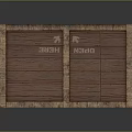 Wooden Supplies Crate With Metal Reinforced Strips And Solid Structure