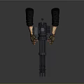 Browning machine gun Browning Gatling White 3d model