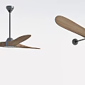 Modern Air Conditioner Fan With Wooden Blades And Contemporary Ceiling Design
