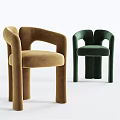 Modern Accent Lounge Chairs In Beige And Green With Curved Armrests For Home Decor
