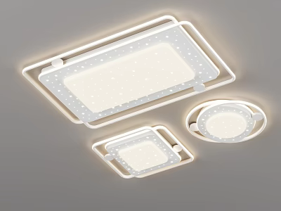 Modern Ceiling Lights With Various Shapes And Styles 3d model