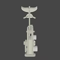 3D Dolphin Shaped Decorative Ornament With Ocean Themed Base Design
