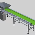 Conveyor belt with hopper 3d model