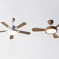 Simple fan light 3d model