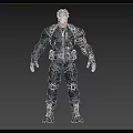 Tactical Man In Dark Colored Jacket With Arm Guards Utility Belt And Boots