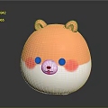 Cute Round Shiba Inu Plush Toy With Orange White Pink Cheek Blushes And Small Ears