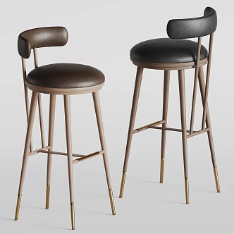 Vondon Modern Bar Chair Leather Bar Chair 3d model