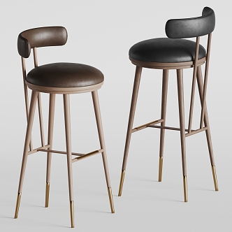 Vondon Modern Bar Chair Leather Bar Chair 3d model