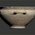 Handmade Rustic Ceramic Bowl With Two Handles For Everyday Household Use