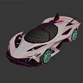 White Futuristic Supercar With Sleek Aerodynamic Design Sporty Styling And Alloy Wheels