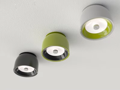 Modern Stylish Downlights And Spotlights In Black Green Gray Ceiling Design 3d model