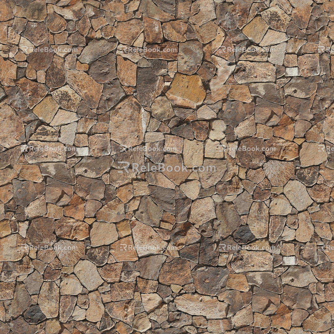 wall tile rubble material 3d model