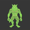 Muscular Werewolf Character With Wolf Head Humanoid Body And Furry Texture