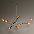 Modern Pendant Lights With Crystal Ring Leaf Geometric Branch Designs 3d model