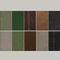 Upholstery Material Samples With Various Colors And Textures Arranged In Rows 3d model