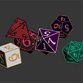 Colorful Polyhedral Dice With Various Shapes And Numbered Faces For Daily Use