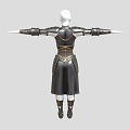 Chinese style female armor armor armor armor soldiers armor ancient iron armor 3d model