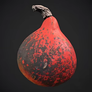 Realistic Hokkaido Pumpkin Modern Realistic Agriculture Vegetable Pumpkin Hokkaido Pumpkin 3d model