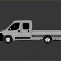 Silver Modern Pickup Truck With Open Cargo Bed And Cab Exterior Design