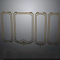 Elegant Golden Decorative Wall Frames With Ornate Designs For Home Decor