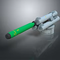 Mechanical Snake Robot With Green Body And White Mechanical Structure 3d model