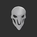 Game Movie Character White Mask With Unique Nose Shape 3D Design Facial Accessory