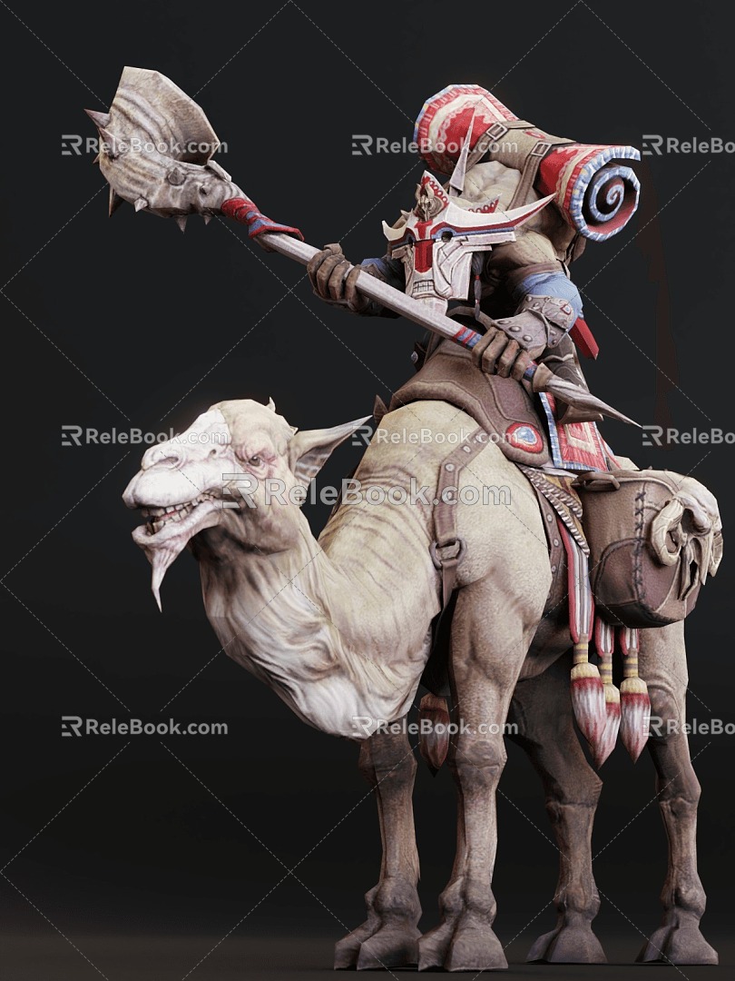 Game Character Fantasy Camel Rider 3d model