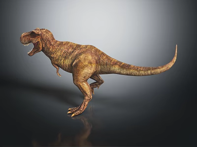 Realistic T Rex Dinosaur Figure With Open Mouth And Detailed Skin Texture 3d model