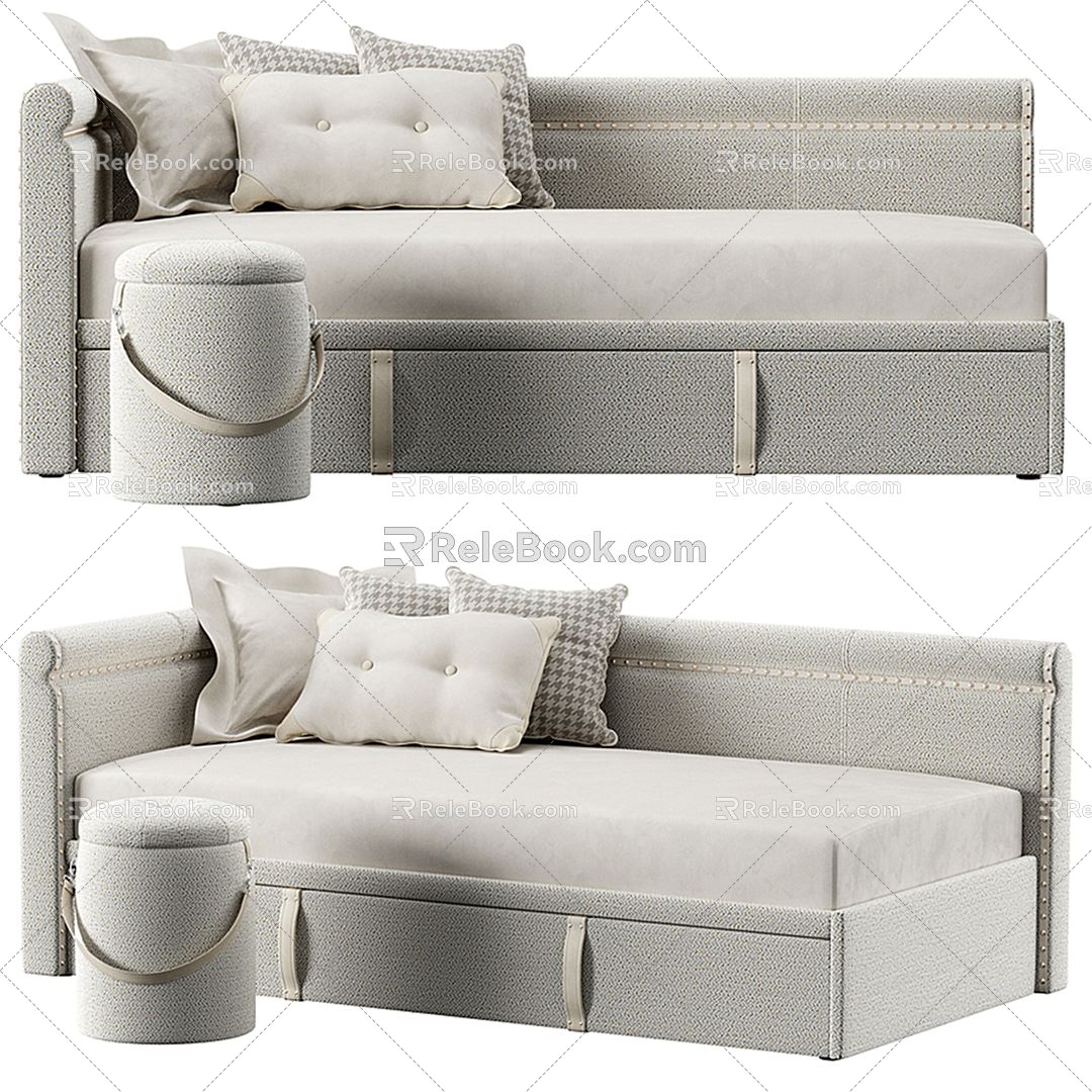 Modern Single Bed Sofa Bed 3d model