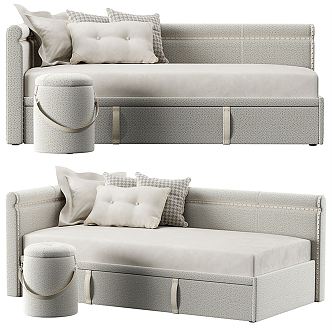 Modern Single Bed Sofa Bed 3d model