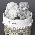 Wicker Storage Baskets Set with Fringed Edges for Organizing Laundry Toys and Home Decor