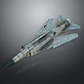Detailed Military Fighter Jet With Sharp Nose Cockpit And Wing Design On Gray Background